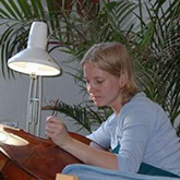 Heike Cockill, ehemalige Mitarbeiterin der Werkstatt Geigenbau Jaumann